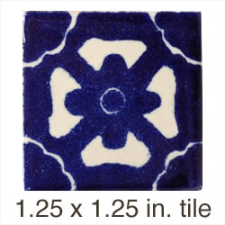 Blue Carmen - Handcrafted Talavera Mexican 1x1 Tiles