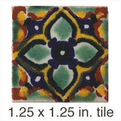 Amelia - Handcrafted Talavera Mexican Ceramic 1x1 Tiles
