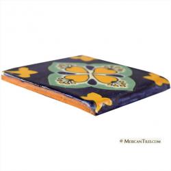 4x4 Corazon SBN - Mexican Talavera Trims & Moldings Tile