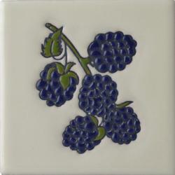 Blueberry - Mexican Handcrafted Ceramic Baja Tile