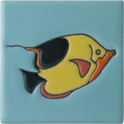 Butterfly Fish 1 - Mexican Ceramic Baja Tile