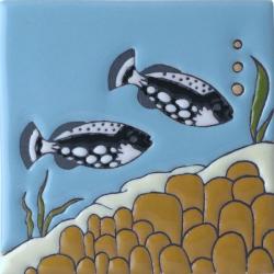 Crown Triggerfish - Handcrafted Ceramic Baja Mexican Tile