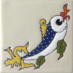 Koi Fish 2 - Mexican Baja Ceramic Tile