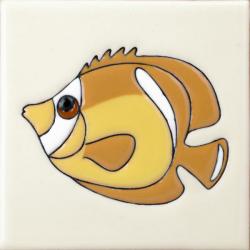 Angel Fish 2 - Baja Ceramic Handpainted Tile