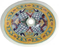 Provence - Handpainted Mexican Talavera Oval Drop-in Sink