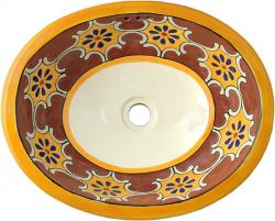 Mexican Talavera Sink - Terra Cotta Circo