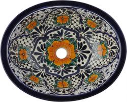 Ceramic Hand painted Mexican Talavera Sink - Polanco