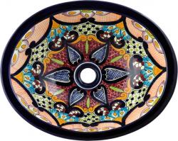Loma Bonita - Handpainted Mexican Talavera Oval Drop-in Sinks