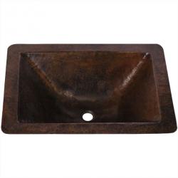 Antique Rectangular Undermount - Hand Made Mexican Copper Sink