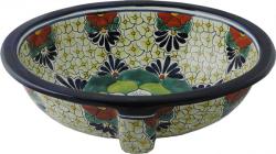 Ceramic Hand painted Mexican Talavera Sink - Maribel