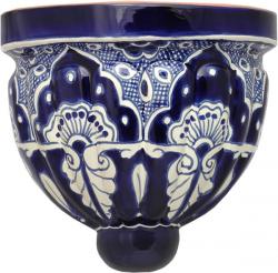 Blue Lace - Handcrafted Mexican Talavera Wall Planter