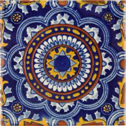 Royal Flower - Handcrafted Terra Nova Hacienda Ceramic Tile