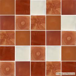 Terra Cotta - Talavera Mexican Tile Design Solid Color Set
