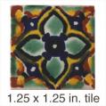 Amelia - Handcrafted Talavera Mexican Ceramic 1x1 Tiles