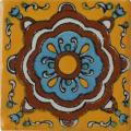 Yellow Reloj - Handcrafted Talavera Mexican Decorative Tile