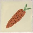 Carrot - Hand painted Mexican Talavera Fruit & Veggie Tile
