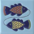 Double Fish 1 - Mexican Baja Ceramic Tile