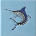 Blue Marlin 1 - Handcrafted Ceramic Baja Mexican Tile