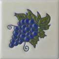 Grapes - Handcrafted Ceramic Baja Mexican Tile