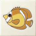 Angel Fish 2 - Baja Ceramic Handpainted Tile