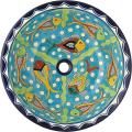 Cancun - Mexican Talavera Drop-in Handpainted Ceramic Sink