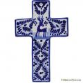 Cross 10 - Mexican Talavera Folk Art Ceramic Cross