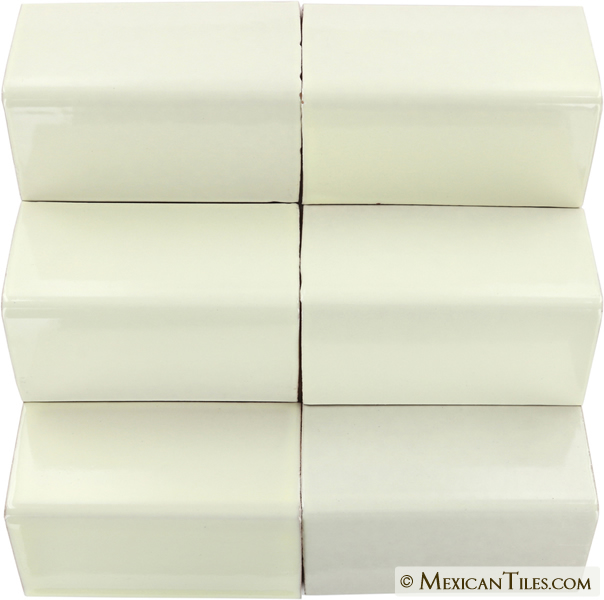 Mexican Tile - 2x2x4¼ Mexican White V-Cap