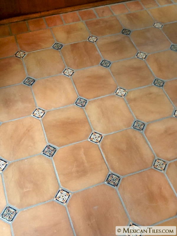 Mexican Tile - 8x8 Tierra Floor Tile Octagonal
