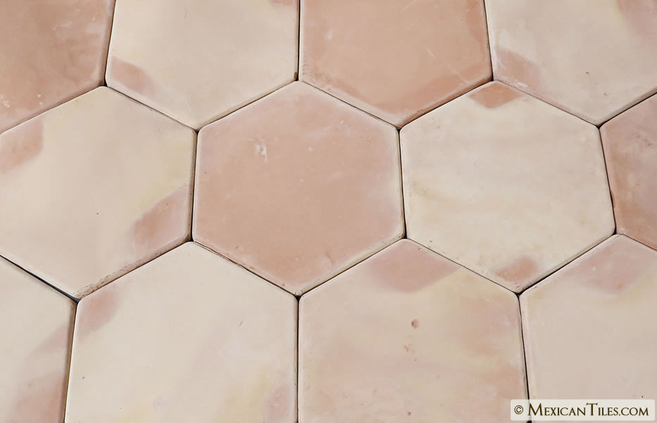 Mexican Tile - 11¾ x 11⅞ Unsealed Hexagon Super Saltillo Floor Tile