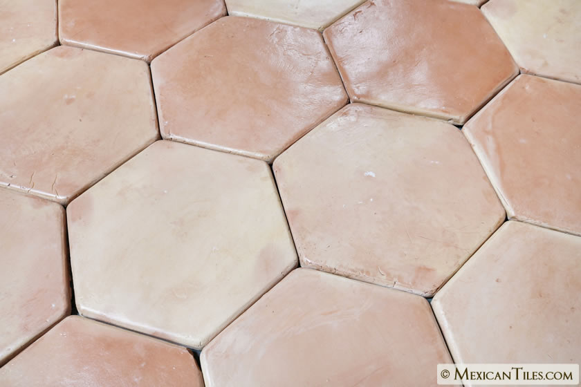Mexican Tile - 11¾ x 11¾ Sealed Hexagon Super Saltillo Floor Tile