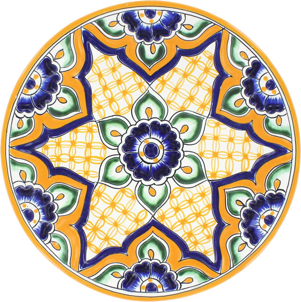 Authentic Mexican Talavera Plates 8 Colorful Handmade Decorative Ceramic Plate Plato Multicolor
