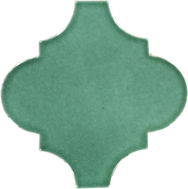 in Light Transparent Green. Ceramic Leaf Tile Bundle