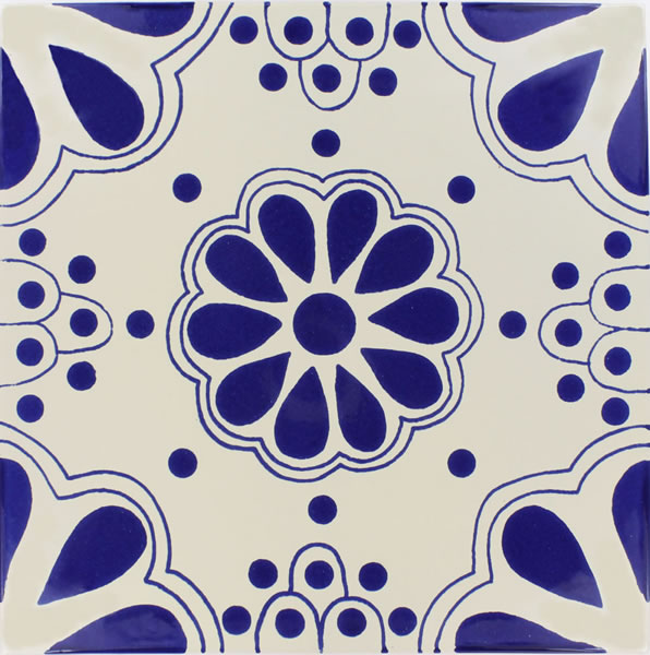 Mexican Tile - 8¼ x 8¼ Blue Lace Sevilla Floor Tile