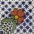Flor - Ceramic Hand Painted Mexican Border Tile