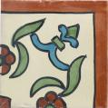 Flor de Liz Turquoise - Mexican Talavera Border Tile