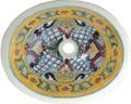 Provence - Handpainted Mexican Talavera Oval Drop-in Sink