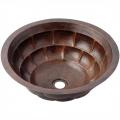 Antique Brick Round Undermount - Hand Hammered Mexican Copper Sink