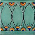 Green Peacock Border - Handcrafted Terra Nova Ceramic Mediterraneo Tile