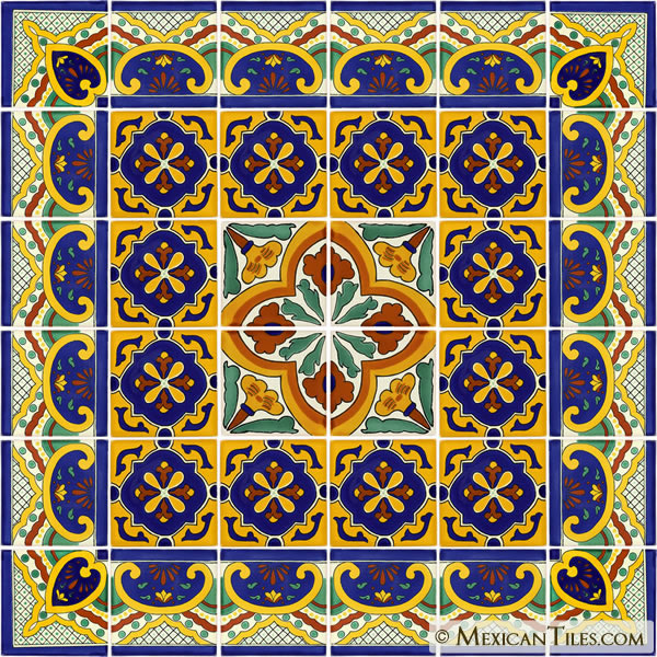 Mexican Tile - Mexican Tile Sets: Mixed Patterns, Solid Colors